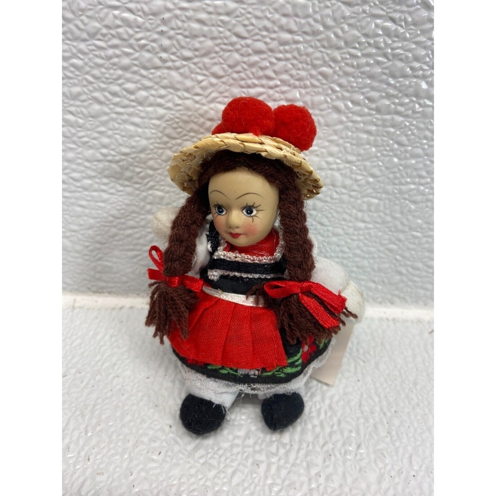 Vintage Traditional German Traditional Costume Doll Keychain